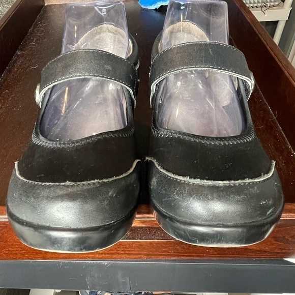Alegria Maya Nappa Black Stretch and Leather Mary Jane Non Skid Clogs Size 8 - Picture 13 of 15